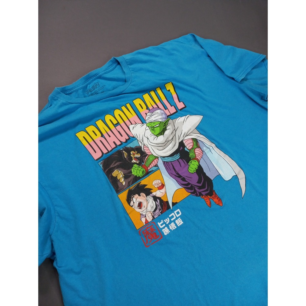 Dragon Ball Z Shirt Men 3XL Blue Piccolo Gohan Great Ape Anime Graphic Tee Toei